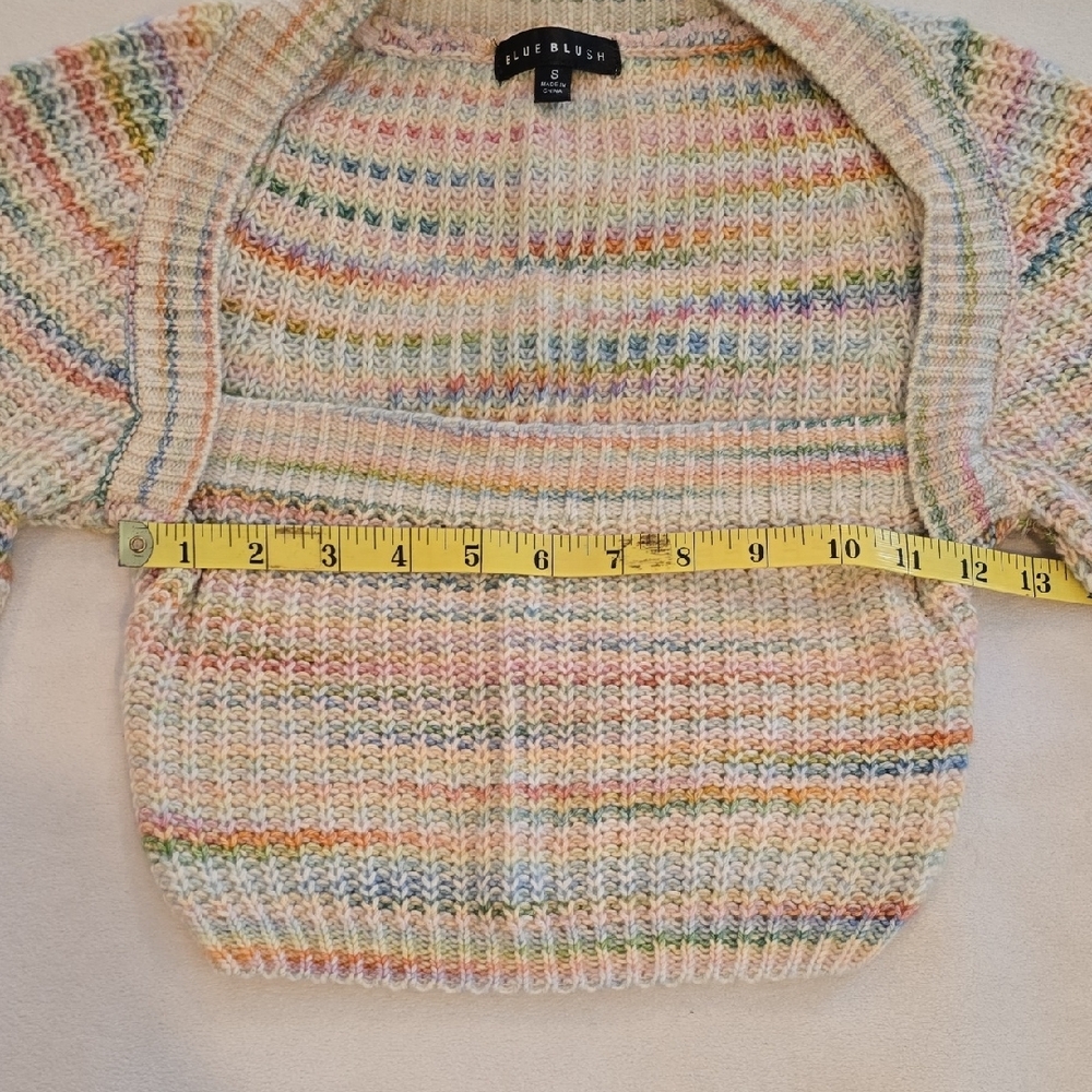 Blue Blush Pastel Knit Women's Sweater - Picture 5 of 7